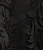 Color:Black/Black - Image 3 - Bella Soiree Embroidered Mesh Lace 3/4 Bell Sleeve Shift Dress