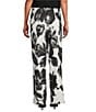 Caroline Rose Coordinating Brushstroke Floral Print Straight-Leg Pull-On Pants - Image 2