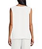 Caroline Rose Matte Crepe Scoop Neck Sleeveless Tank Top - Image 5