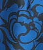 Color:Royal Black - Image 3 - Floral Fling Print Jacquard Round Neck Sleeveless Sheath Dress