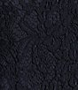 Color:Black - Image 3 - Lace Round Neck 3/4 Sleeve Shift Dress