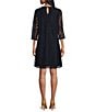 Caroline Rose Lace Round Neck 3/4 Sleeve Shift Dress | Dillard's