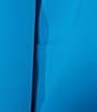Color:Turquoise - Image 3 - Julia Matte Crepe 3/4 Ruffle Sleeve Shift Round Neck Shift Dress