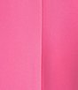 Color:Pink Punch - Image 3 - Julia Matte Crepe 3/4 Ruffle Sleeve Shift Round Neck Shift Dress