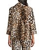Caroline Rose Coordinating Leopard Print Mikado Spread Collar Bracelet Sleeve Statement Jacket, Color:Multi Black - Image 2