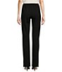 Color:Black - Image 2 - Luxe Stretch Ponte Knit Slim Straight Pull-On Pants
