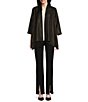 Color:Black - Image 3 - Luxe Stretch Ponte Knit Slim Straight Pull-On Pants