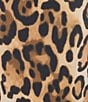 Caroline Rose Plus Coordinating Leopard Print Matte Crepe Scoop Neck 3/4 Sleeve Party Top, Color:Multi Black - Image 4