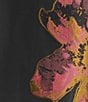 Caroline Rose Plus Pink Petal Print Devore Spread Collar Bracelet Sleeve Open-Front Statement Jacket, Color:Pink Black - Image 4