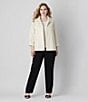 Caroline Rose Plus Size Celebration Textured Shimmer Jacquard Bracelet Sleeve Open-Front Jacket, Color:Ivory - Image 4