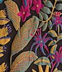 Color:Multi Black - Image 4 - Plus Size Jacquard Floral Fantasy Spread Collar 3/4 Sleeve Open-Front Statement Jacket