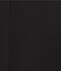 Color:Black - Image 3 - Plus Size Julia Matte Crepe Round Neck 3/4 Ruffle Sleeve Shift Dress