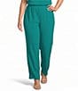 Caroline Rose Plus Size Matte Crepe Pull-On Straight Leg Pants - Image 1