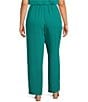 Caroline Rose Plus Size Matte Crepe Pull-On Straight Leg Pants - Image 2