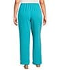 Caroline Rose Plus Size Matte Crepe Pull-On Straight Leg Pants - Image 2
