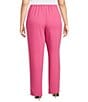 Caroline Rose Plus Size Matte Crepe Pull-On Straight Leg Pants, Color:Palm Beach - Image 2