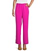 Color:Pink Parade - Image 1 - Matte Crepe Pull-On Straight Leg Pants