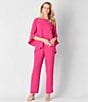 Caroline Rose Matte Crepe Pull-On Straight Leg Pants - Image 5