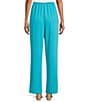 Caroline Rose Matte Crepe Pull-On Straight Leg Pants - Image 2