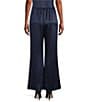 Color:Navy - Image 2 - Soft Satin Wide Leg Pull-On Coordinating Pants