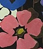 Color:Multi Black - Image 4 - Whimsical Flower Print Ruched Stand Collar Bracelet Sleeve Zip Front Jacket