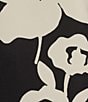 Color:Multi Black - Image 3 - Whimsical Flower Print Scoop Neck 3/4 Sleeve Pocketed A-Line Dress