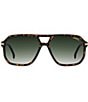 Color:Havana - Image 2 - Carrera Men's 302/s Havana Rectangle Sunglasses