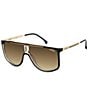 Color:Black Gold - Image 1 - Unisex 1056 Rectangle Sunglasses