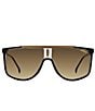 Color:Black Gold - Image 2 - Unisex 1056 Rectangle Sunglasses