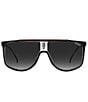 Color:Black Red - Image 2 - Unisex 1056 Rectangle Sunglasses