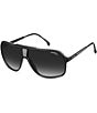 Color:Black Grey - Image 1 - Grandprix Rectangle Sunglasses