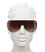 Color:Gold Havana - Image 2 - Ladies CA3006S 99mm Shield Sunglasses