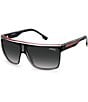 Color:Black/White/Red - Image 1 - Men's CA22N 63mm Rectangle Sunglasses