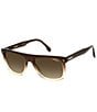 Color:Brown Gradient - Image 1 - Men's CA267S 56mm Rectangle Sunglasses