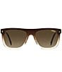 Color:Brown Gradient - Image 2 - Men's CA267S 56mm Rectangle Sunglasses