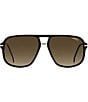 Color:Black Gold - Image 2 - Men's CA296S Rectangle Sunglasses