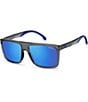 Color:Grey - Image 1 - Men's CA8055 58mm Rectangle Sunglasses
