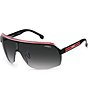 Color:Black/White/Red - Image 1 - Men's Topcar 1N 99mm Shield Sunglasses