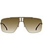 Color:Gold - Image 2 - Rimless Navigator Sunglasses