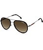 Color:Black - Image 1 - Unisex CA1044 57mm Aviator Sunglasses