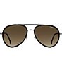 Color:Black - Image 2 - Unisex CA1044 57mm Aviator Sunglasses