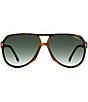 Color:Havana - Image 2 - Unisex CA1045S 61mm Tortoise Aviator Sunglasses