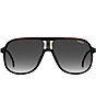 Color:Black/Red - Image 2 - Unisex CA1047S 68mm Rectangle Sunglasses