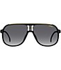 Color:Black/Gold - Image 2 - Unisex CA1047S 68mm Rectangle Sunglasses