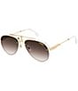 Carrera Unisex Glory 58mm Aviator Sunglasses, Color:Gold Ivory - Image 1