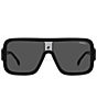 Color:Dark Grey Black - Image 2 - Unisex Rectangle Sunglasses
