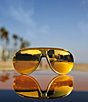 Color:Gold - Image 3 - Unisex Superchampion Aviator Sunglasses