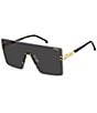 Carrera Women's 1075/S 145mm Statement Shield Sunglasses, Color:Gold Black - Image 1