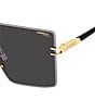 Carrera Women's 1075/S 145mm Statement Shield Sunglasses, Color:Gold Black - Image 3