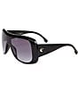 Color:Black - Image 1 - Women's CA3007S 99mm Shield Sunglasses